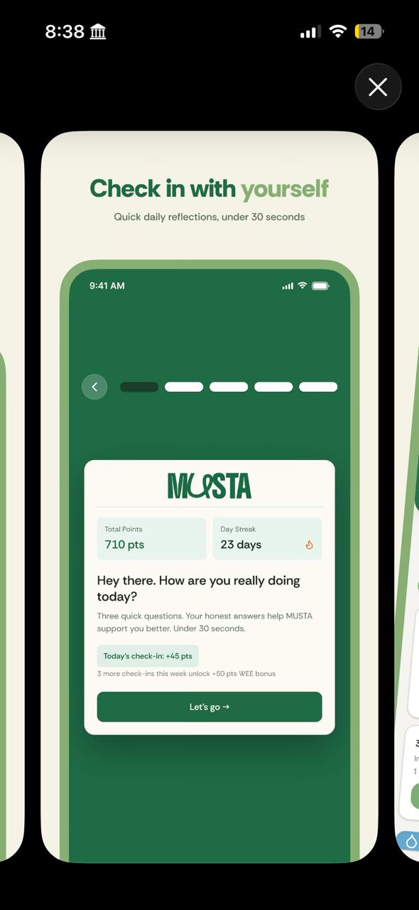 MUSTA — Check in with yourself